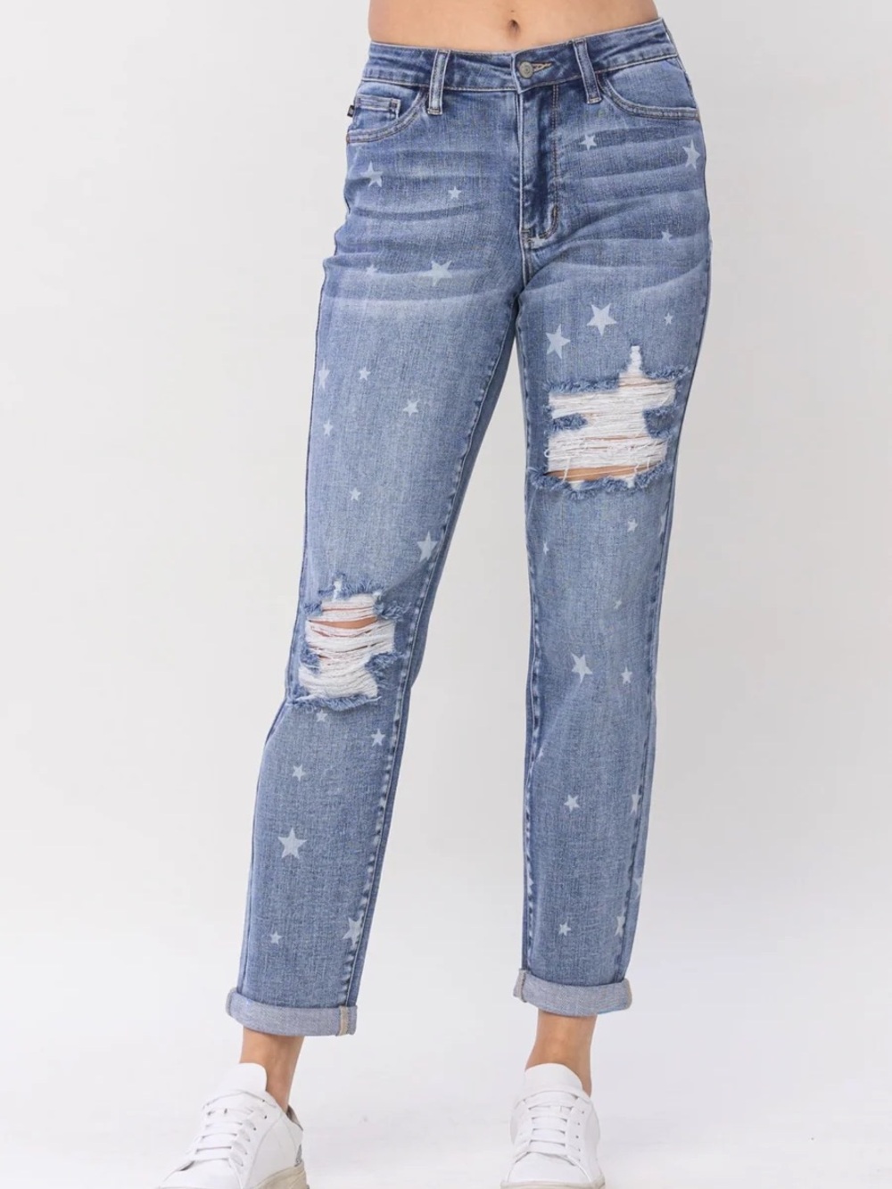 NWT Judy Blue Jeans Women's Size 5/27 Star Crossed Destroy Boyfriend